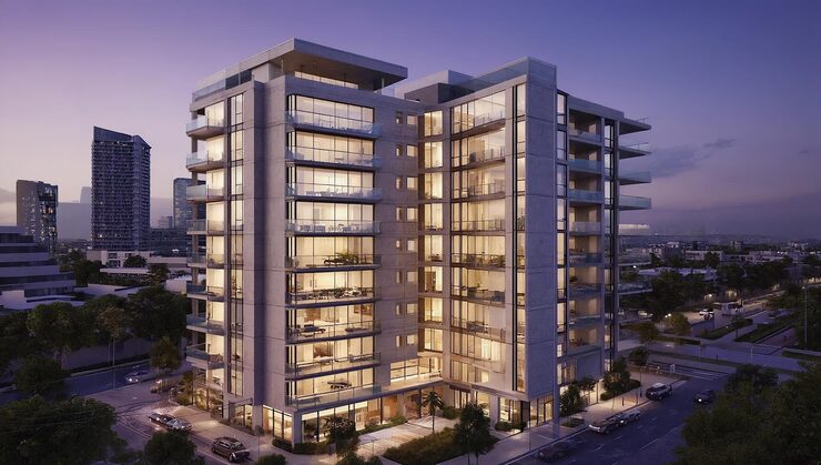 Artist's impression of a residential community, illustrative