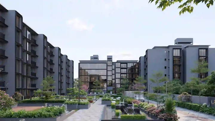 Artist's impression of a residential community, illustrative