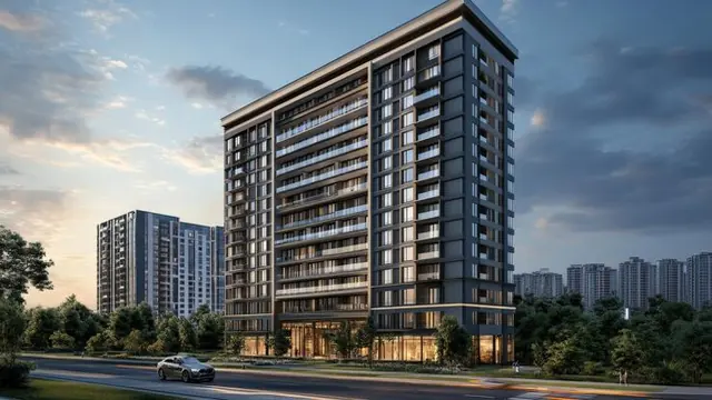 Artist's impression of a residential community, illustrative