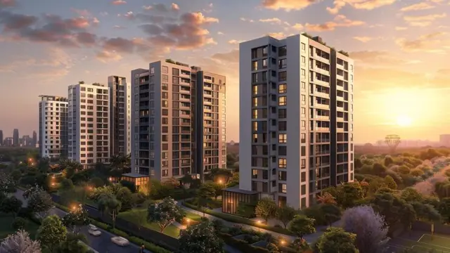 Artist's impression of a residential community, illustrative