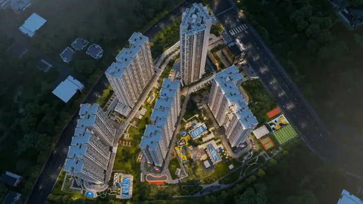 Artist's impression of a residential community, illustrative